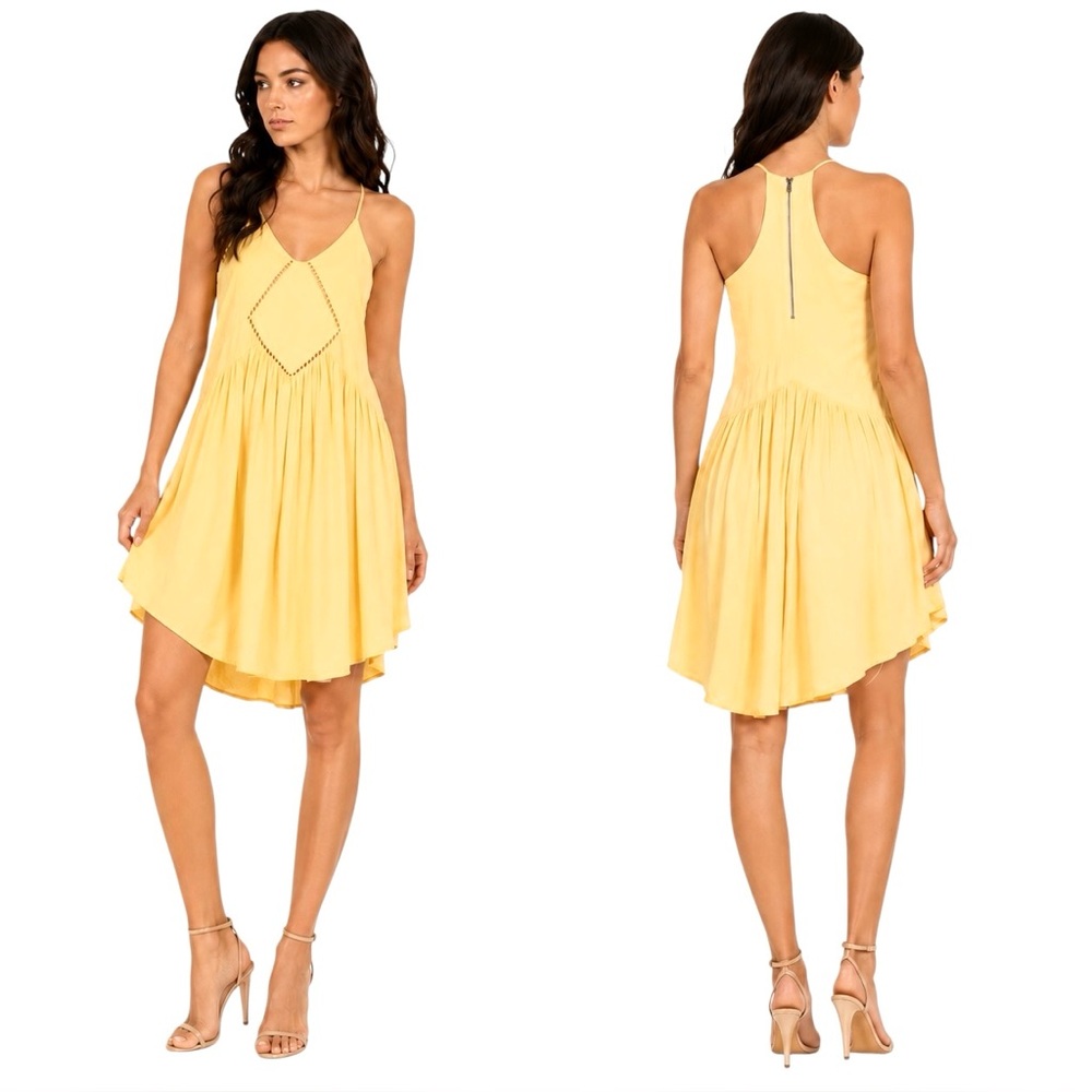 Romeo & Juliet Couture Golden Haze Cutaway Swing Dress Large NWT
